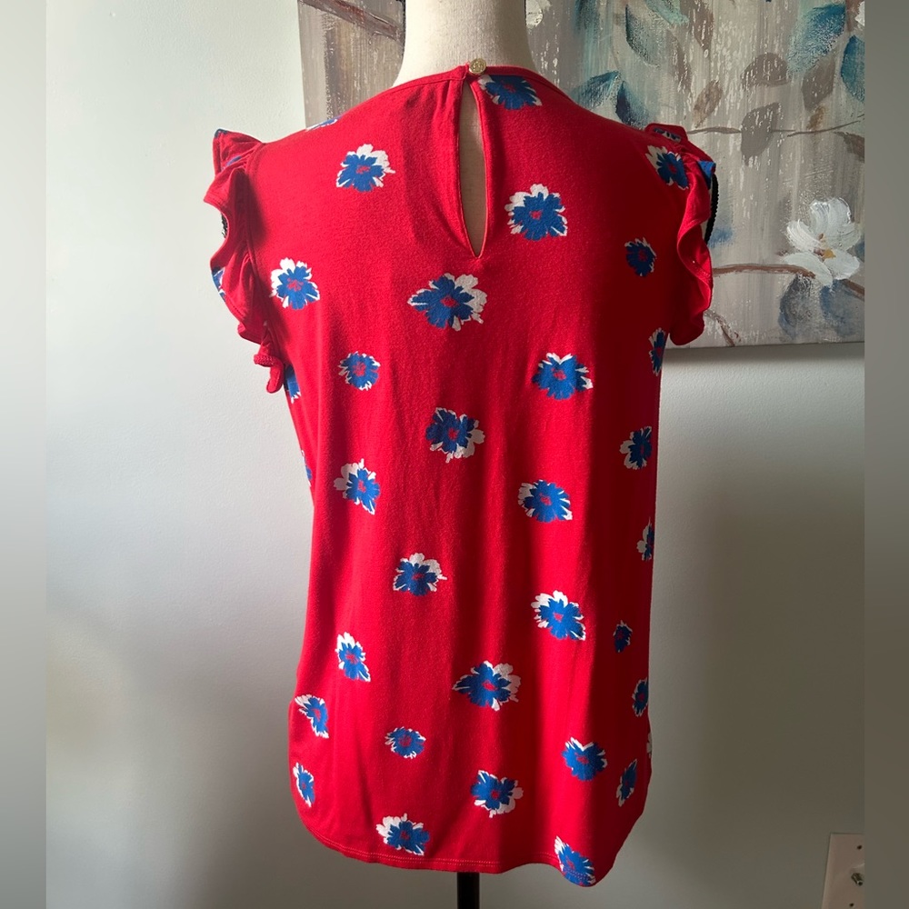 Draper James Flutter Sleeve Top In Fireworks - Picture 5 of 6